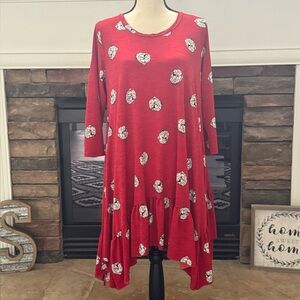 UGA Bulldog Red Women's Tunic Boutique Dress